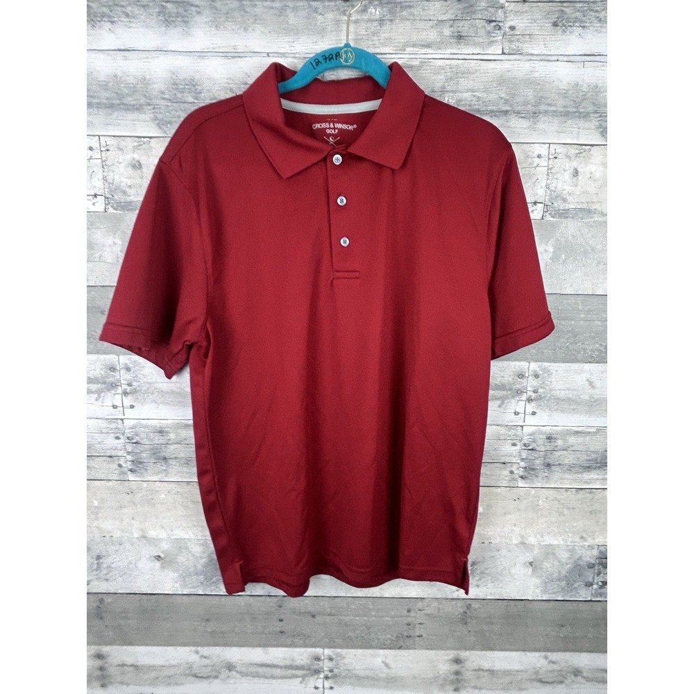 Cross & Winsor Golf Men's Red Medium Short Sleeve Polo